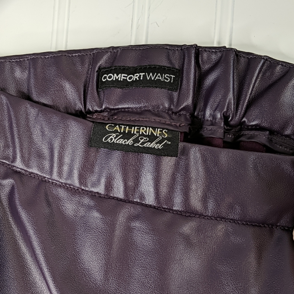 Catherines Faux Leather Pencil Skirt - Picture 3 of 6